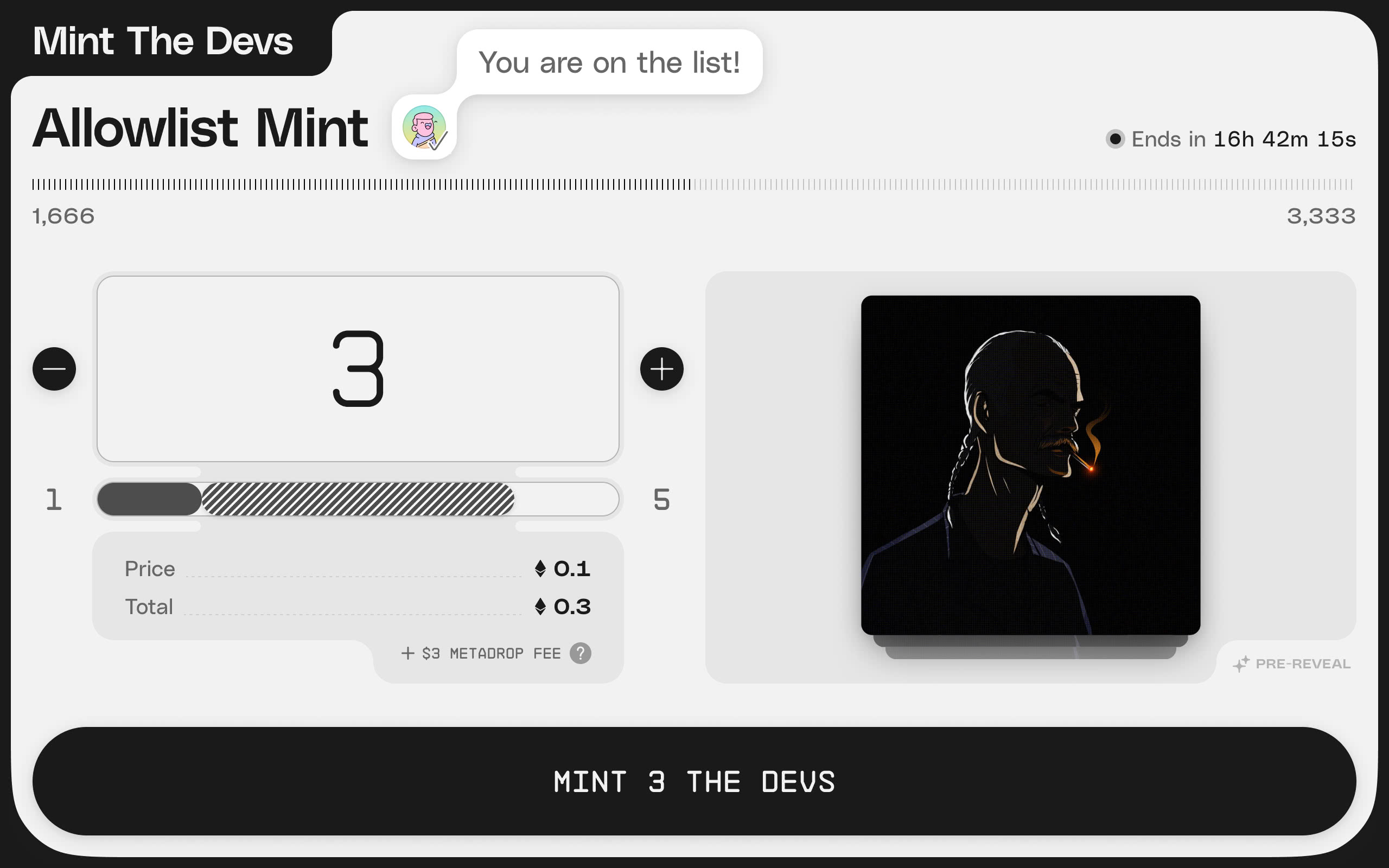 Metadrop Mint UI